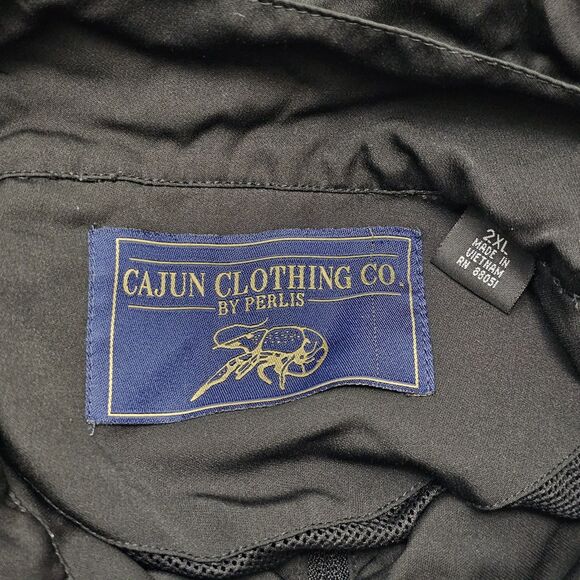 Perlis Sweater Mens 2XL XXL 1/4 Zip Pullover Black Windbreaker Outdoor Crawfish - Picture 6 of 7